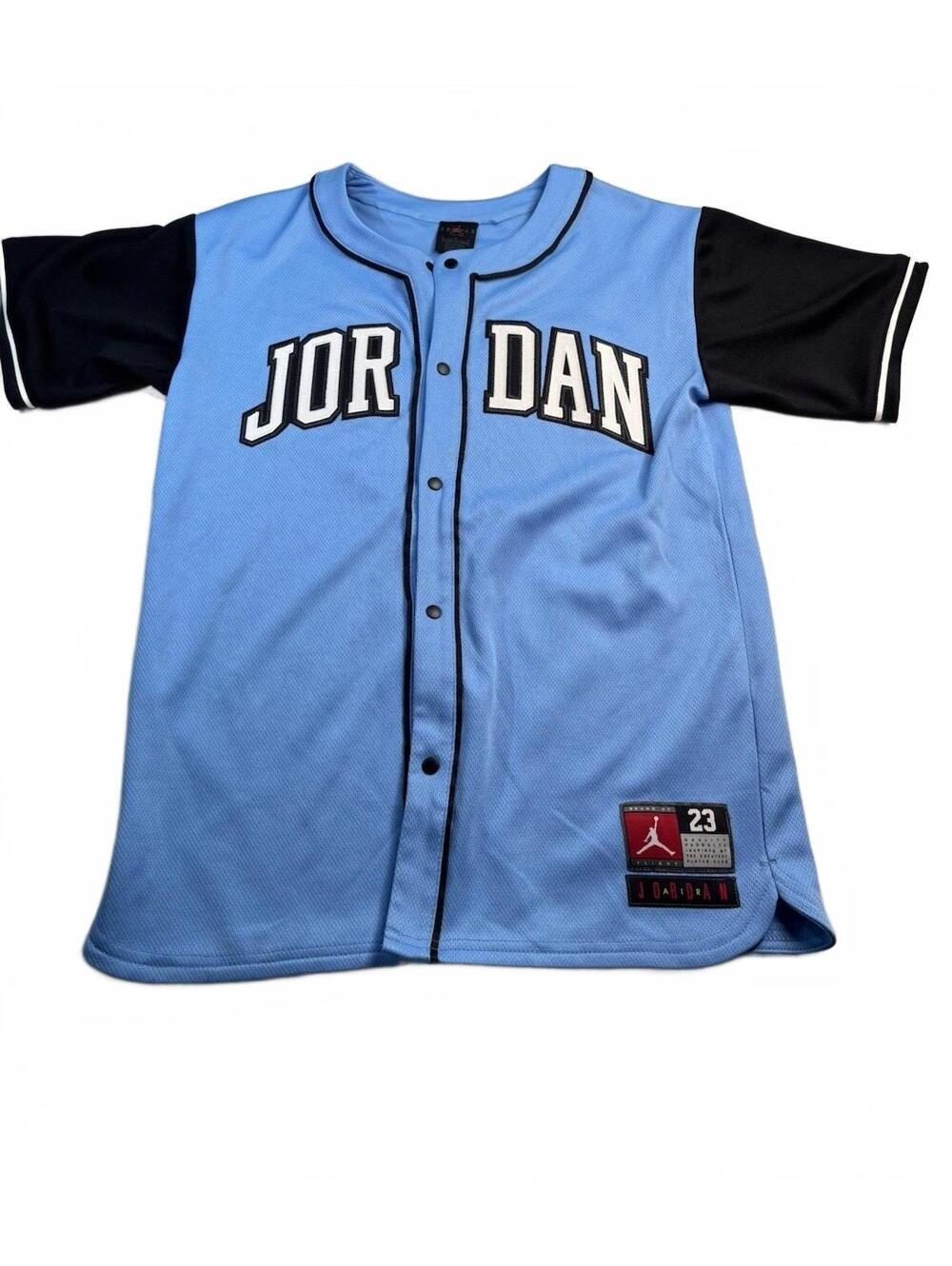 Jordan Blue and Black Baseball Style Jersey with 23 Patch